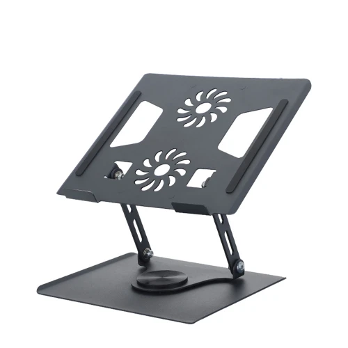 YL-906 Laptop stand with adjustable height and rotates 360 degrees.