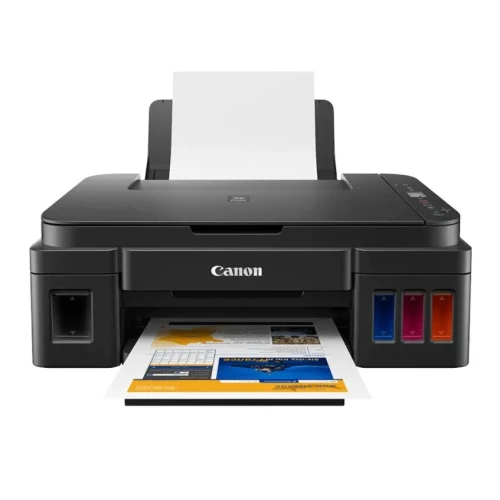 Canon PIXMA G2410 compact 3-in-1 inkjet printer, Copy, print & scan in color. USB connectivity.