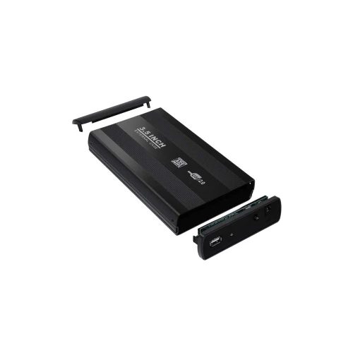 3.5-inch HDD hard disk driver enclosure. Plug and play high speed case with USB connectivity.