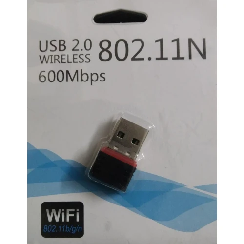 USB 2.0 Wireless wifi usb adapter 600Mbps. 2.4GHz frequency.