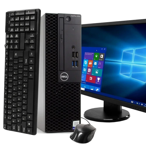 Dell optiplex 3050, core i5 7th gen 8gb ram 500gb storage + dell S2240Tb frameless touchscreen monitor + all accessories